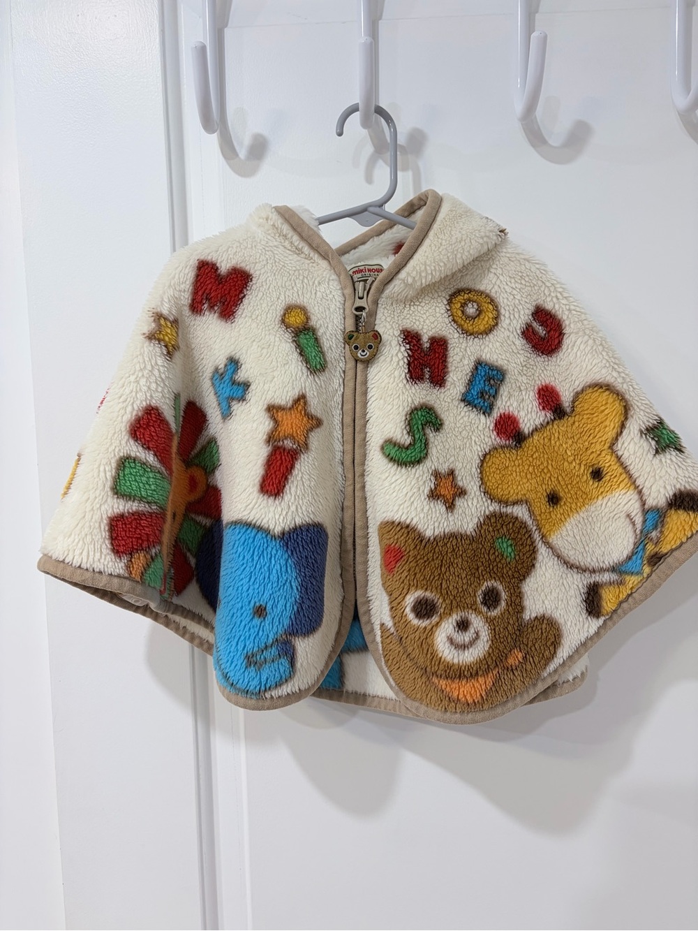 Miki House Animal Friends Poncho Cozy and Warm